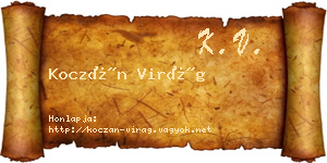 Koczán Virág névjegykártya
